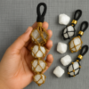 Black Tourmaline/Selenite Stone Crystal Main Door Hanging for Protection